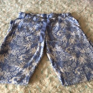 Blue snowflake pajama pants